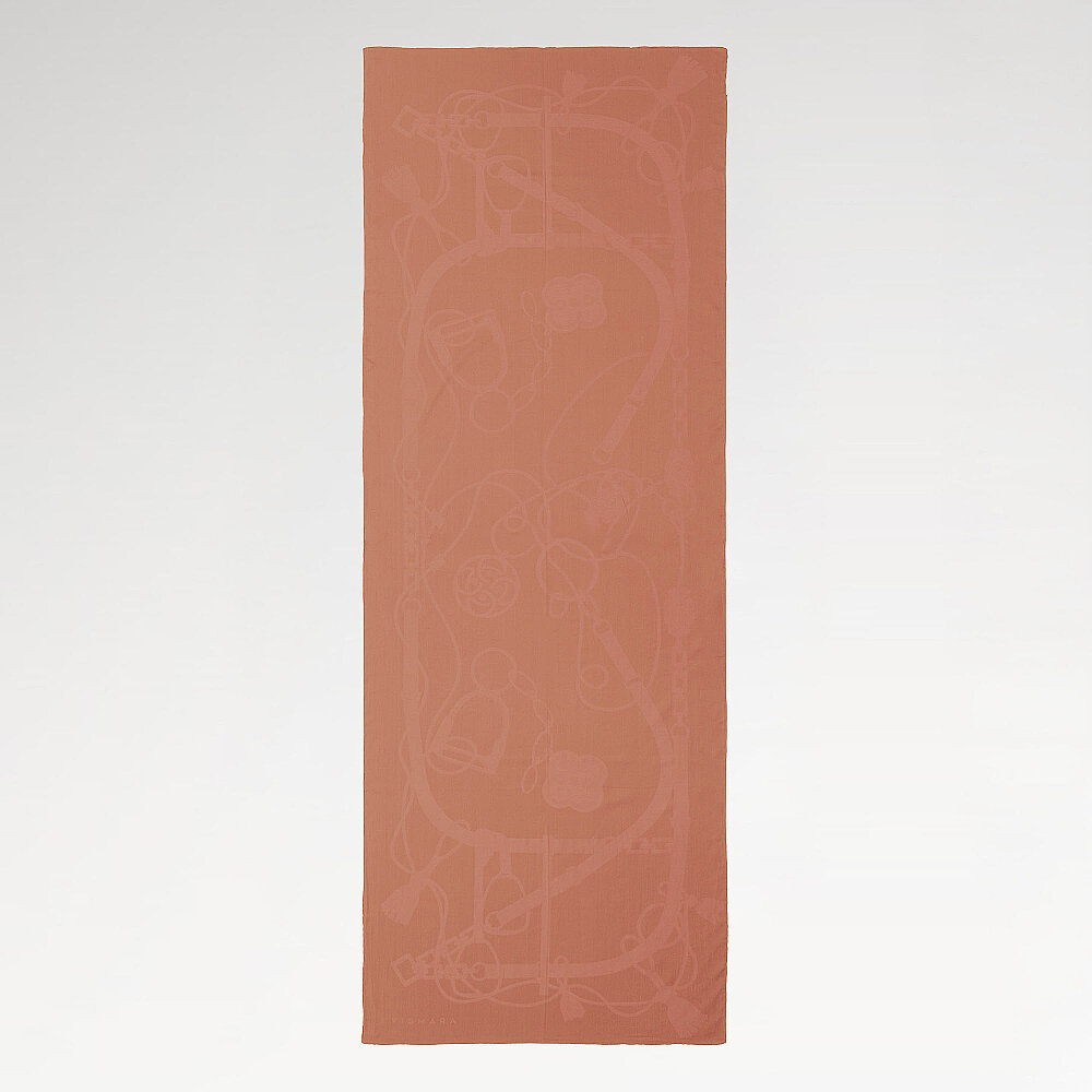 Tile Monarque Chain Pattern Jacquard Cotton Silk Scarf - 2