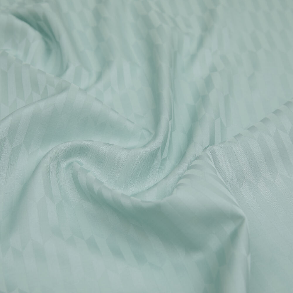 Turquoise Drop Pattern Jacquard Wool Silk Scarf - Vismara