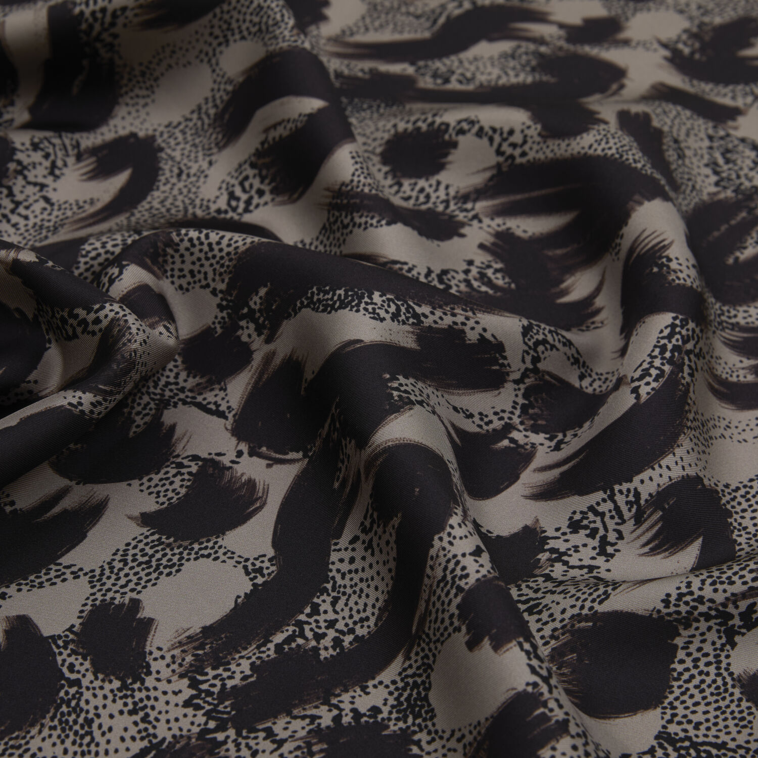 Vizon Leopar Desenli Twill İpek Eşarp - 2