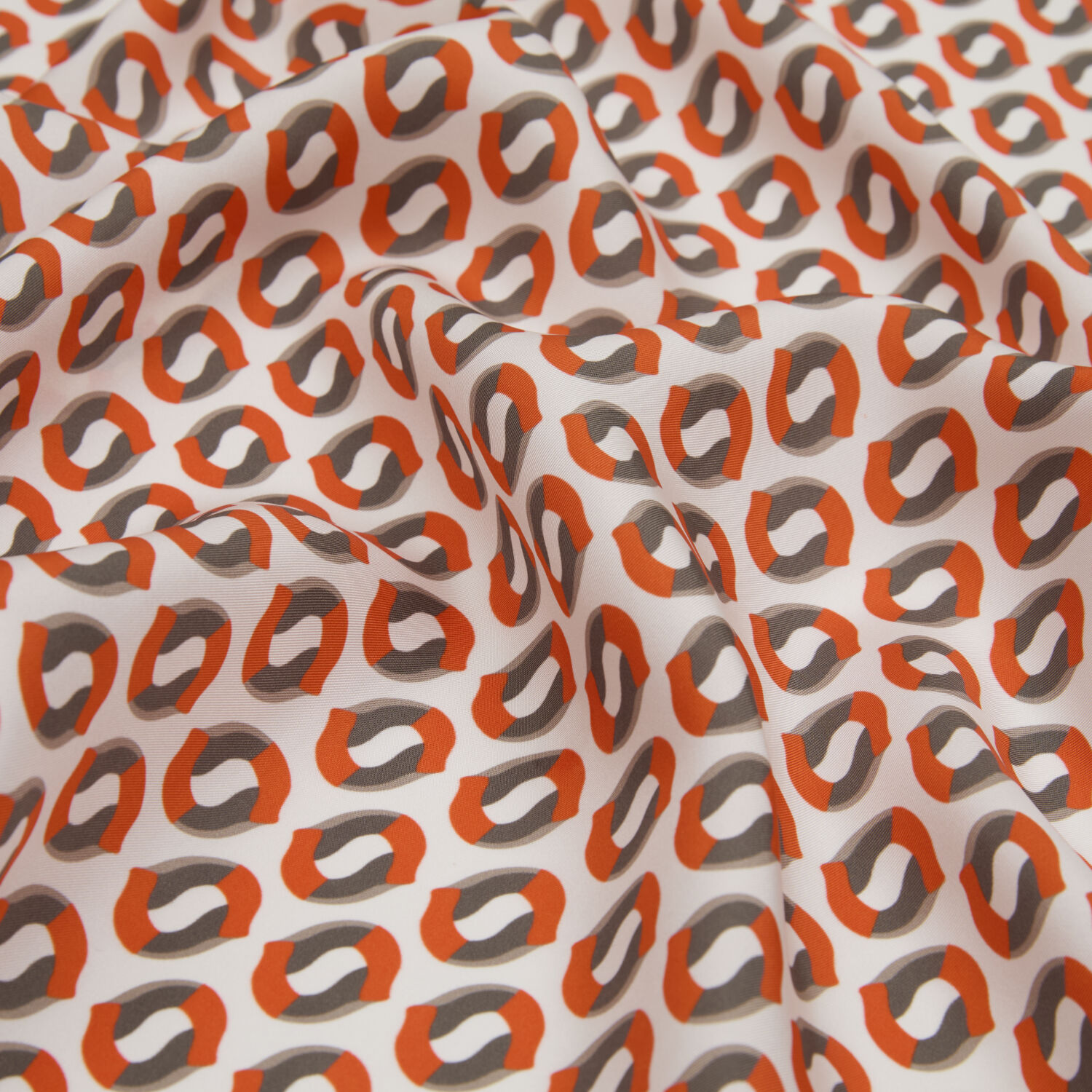 Vizon Modern Geometrik Desenli Twill İpek Eşarp - 2