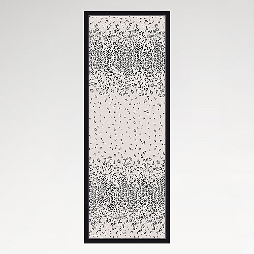 White Abstract Leopard Print Silk Scarf - Vismara
