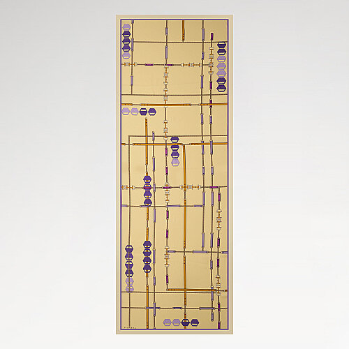 Yellow Prism Line Pattern Silk Scarf - Vismara